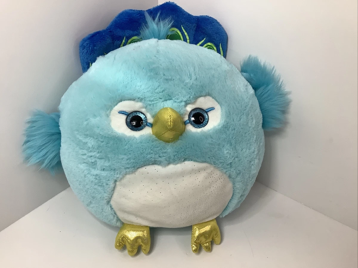 Peacock Plush Round Stuffed Animal NEW HUGme 12