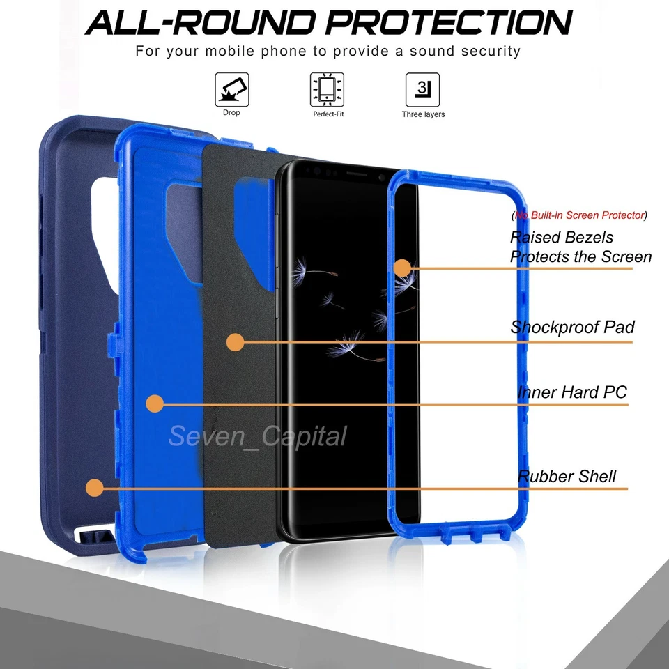 Funda rígida protectora resistente a prueba de golpes para Samsung Galaxy S9 S9+   Foto 3 de 4
