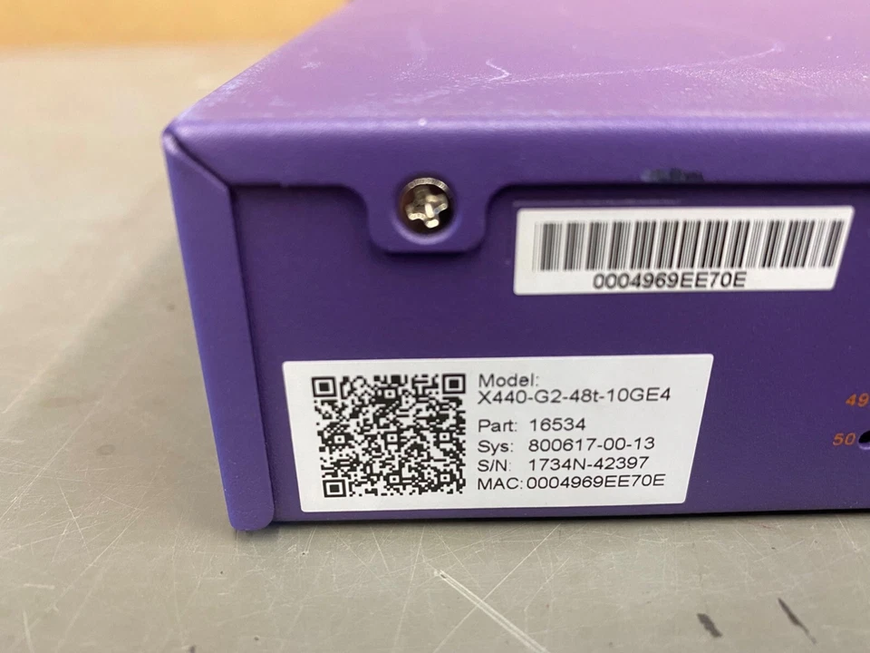 16534 - Extreme X440-G2-48t-10GE4 48 Port 1GE Copper + 4 Port 10G SFP+ - Image 3 of 3