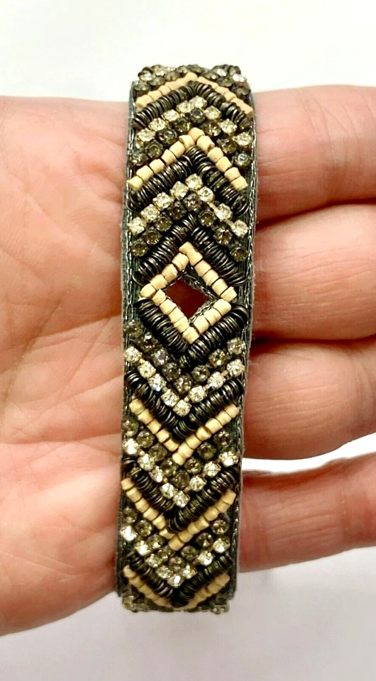 HSN Deepa Gurnani "Sara" Beaded Adjustable Slide Bracelet Gray - Image 3 of 4
