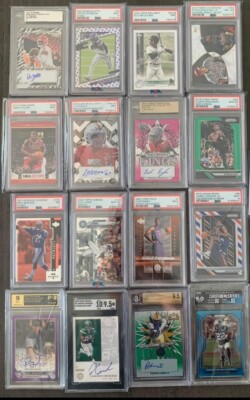 SPORTS CARD LOT NBA NFL MLB 1 RPA 1 AUTO 1 MEM 1 GRADED CARD 