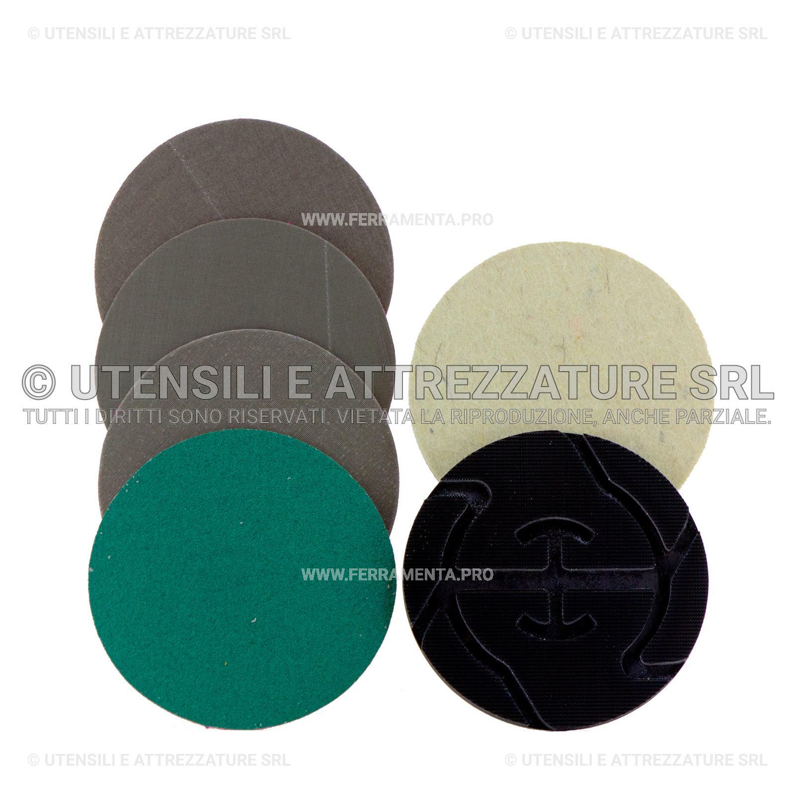 Kit Lucidatura Metalli Nautica 115mm: Specchio Professionale Inox