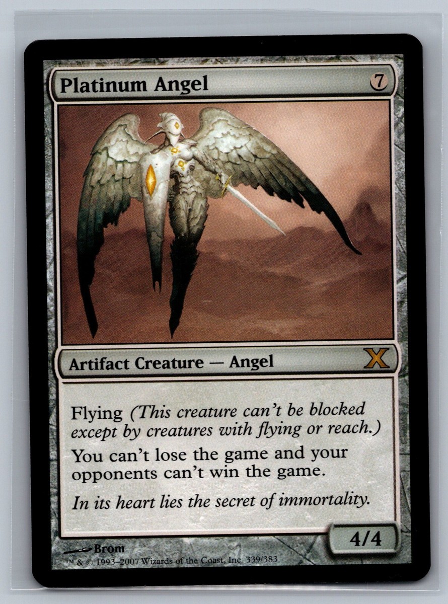 Magic The Gathering 10th Edition Platinum Angel #339/383 MTG TCG