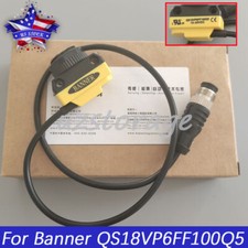 Photoelectric Sensor Switch 10-30VDC PNP For Banner Engineering QS18VP6FF100Q5