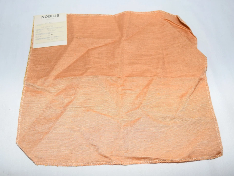 Nobilis Lot of 5 Striped Solid Cotton Viscose Upholstery Fabric Samples France - Image 4 of 4