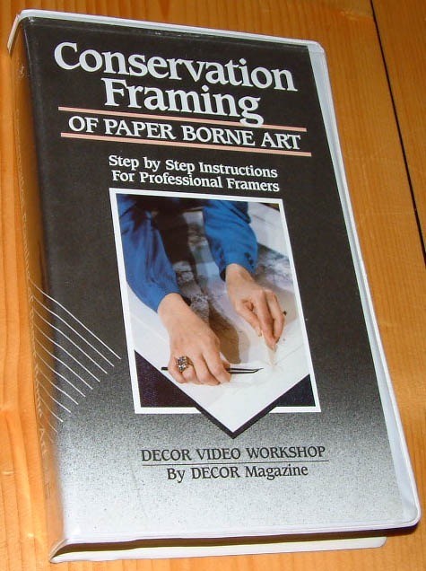 Conservation Framing of Paper Borne Art, VHS VIDEO