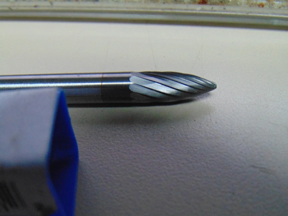 Pferd Cylindrical 1/4" Carbide Burr Bur Tool Die Grinder Bit 1/4" Shank 5/8 1/4 - Image 2 of 3