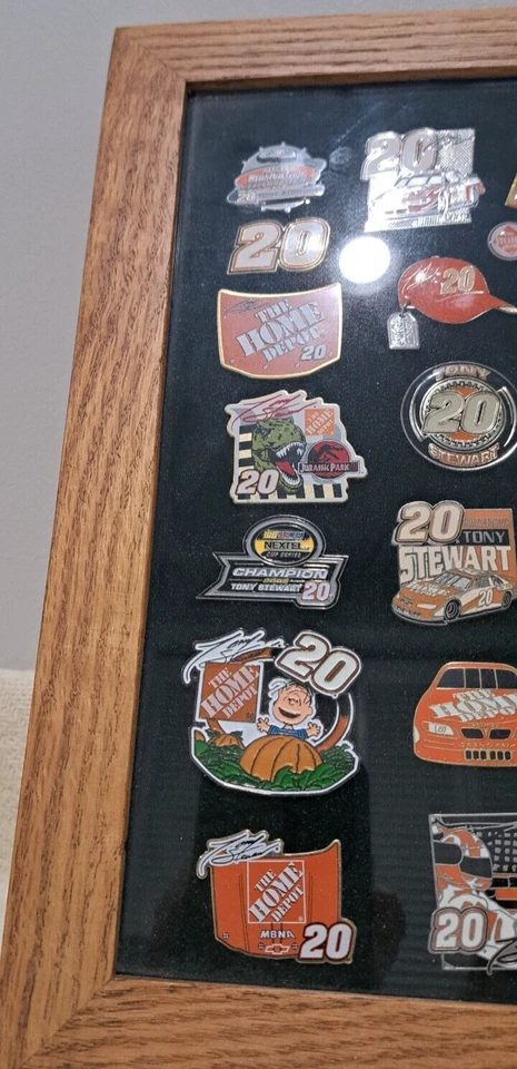 Autograph Tony Stewart #20 Pins, Winston Nextel Jurassic Park Peanuts Coca-Cola - Image 2 of 4