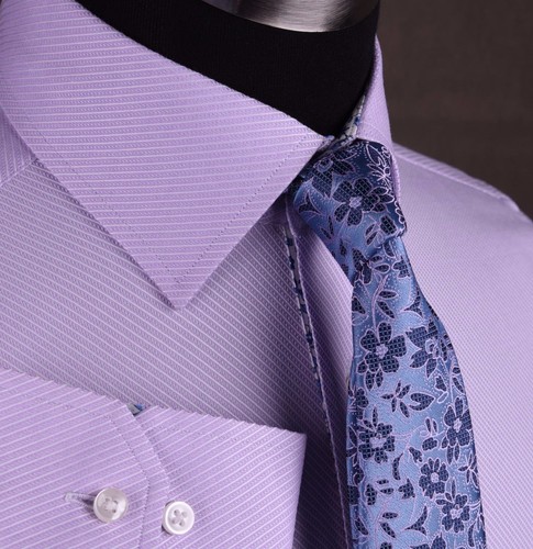 Lilac Mens Formal Business Dress Shirt 