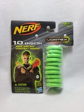 Nerf Vortex Blaster Refill Discs 10 Pack Green New in Package