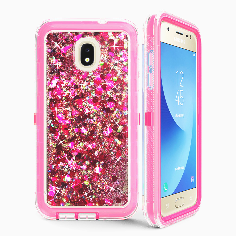 For Samsung Galaxy Prime 3/J3 2018/J3 Star/J3 Shockproof Glitter Liquid Case eBay