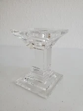 Noble Excellence Crystal Slovakia Pillar Candle Stick Holder