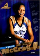 WNBA BASKETBALL 1998 PINNACLE GOLD NIKKI McCRAY COURT COLLECTION #48 MYSTICS