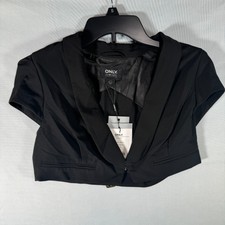 Only Womens Jane Dress Crop Blazer Love Dw Black L