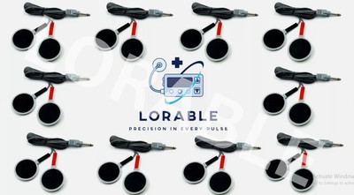 Premium 8 Carbon Electrode Pads & 4 Cables For Electro-Terapy Dyno US Unit