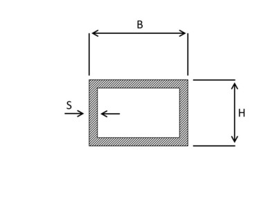 Aluminium Rechteckrohr 120 X 20 X 2 Mm – AlMgSi0, Produktbild-Vorschau 1