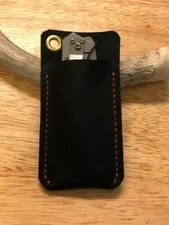 Black Leather EDC Pocket Knife Slip for Benchmade Proper, Similar Slipjoints