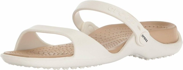 crocs women's cleo v flat sandal