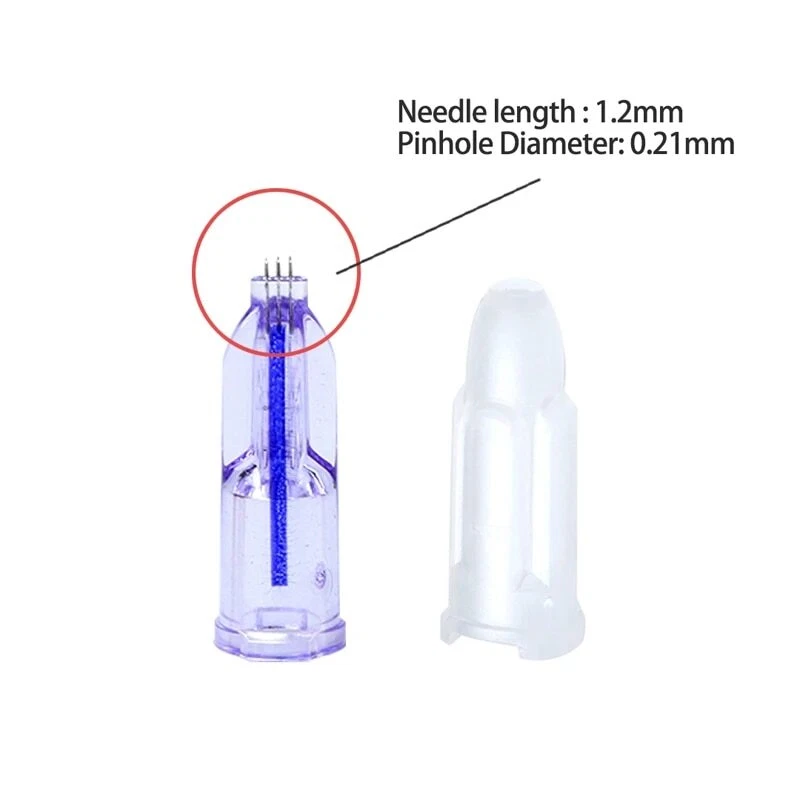 Nanosoft 34G 1.2mm 1.5mm Relleno Mano Tres Agujas para Anti Envejecimiento Alrededor de los Ojos Foto 3 de 4