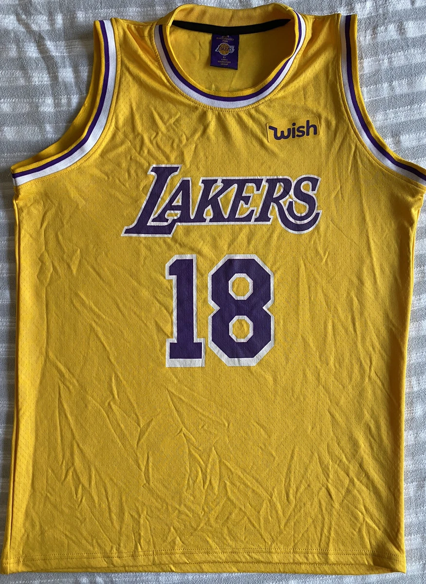 Los Angeles Lakers Yellow Promo Jersey XL #18/ #19 WISH