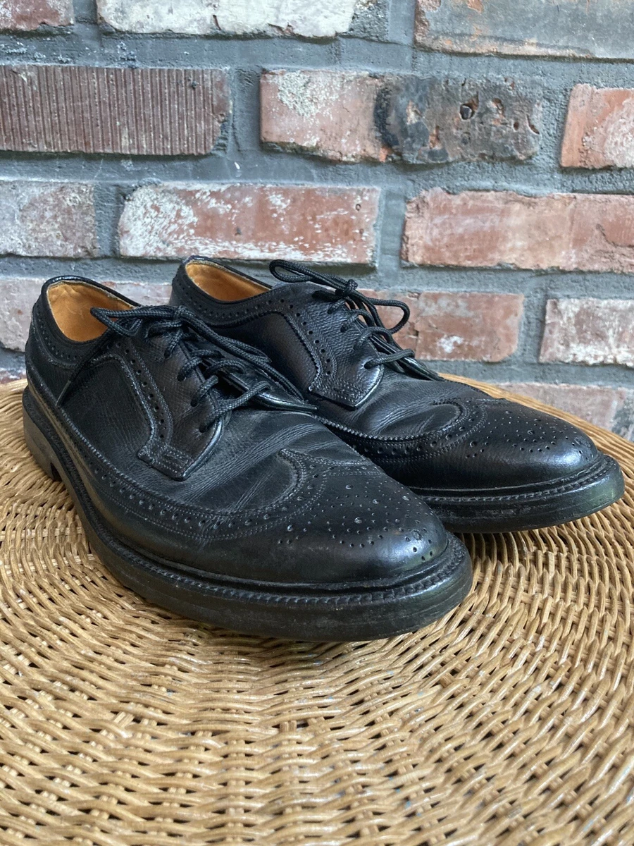 Vintage Florsheim Imperial Kenmoor 92604 Pebble Wing V Tip Size 