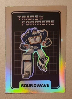 SOUNDWAVE PRIME HASBRO STICKER CARD