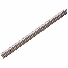 12" 300mm Aluminium Tri Scale Ruler Engineers Architects Technical Drawing Rule	