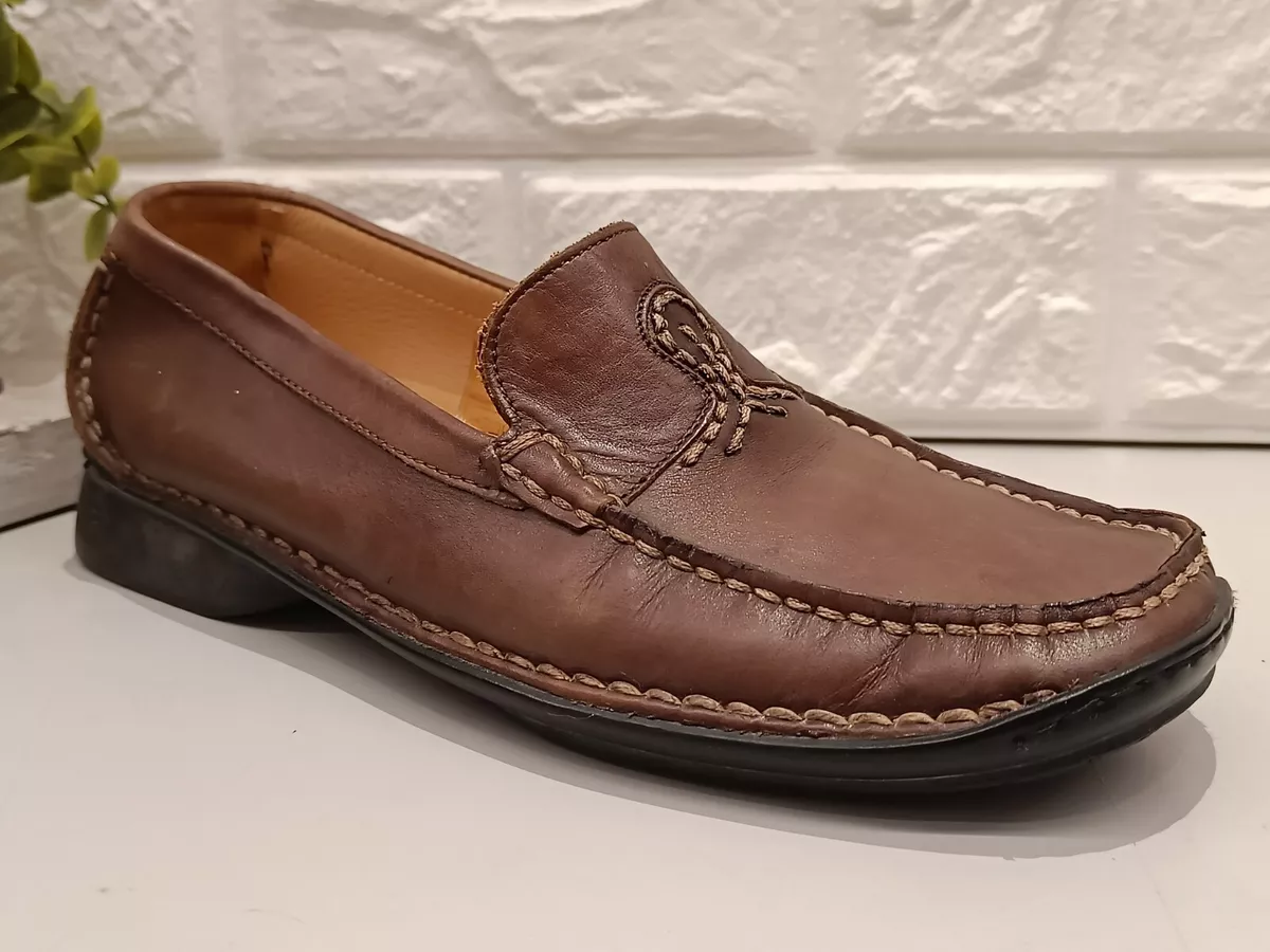 Women s Hobbs Marilyn Anselm Tan Brown Leather Slip On Loafers Size UK 5.5 38.5