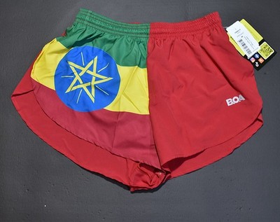 BOA  1'' Elite Split Shorts Printed, size Medium, Ethiopia, new with tags