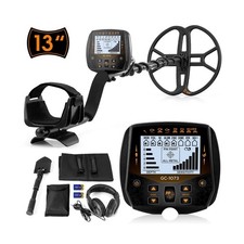 13" Metal Detector for Adults Professional, Double-D Waterproof Search Coil G...