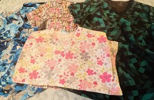 Scrub Tops Woman  s Lot Of 4 Shirts Size M Medical Uniform Scrubs Patterned