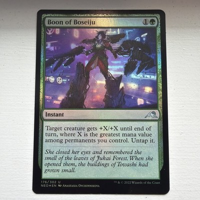 Boon Of Boseiju NM/M* Kamigawa Neon Dynasty 176/302 mtg Foil