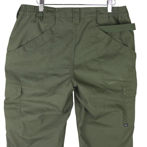 5.11 Tactical TacLite Cargo Pants Women Size 12 Green Ripstop Utility Relaxed - Picture 4 of 12