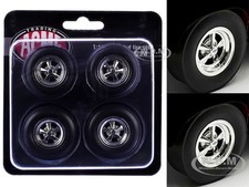 "CRAGAR" WHEEL & TIRE SET OF 4 PCS FOR 1/18 MODELS BY ACME A1801229W