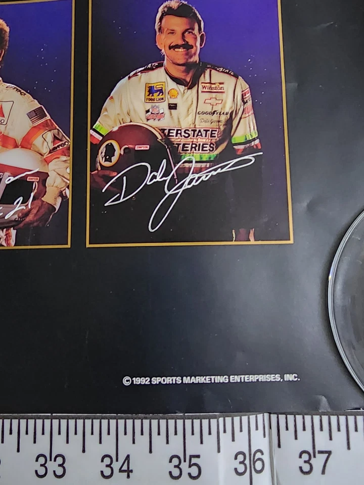 Póster 1992 NASCAR The Winston primera vez corrido de noche raro original de colección Foto 2 de 4