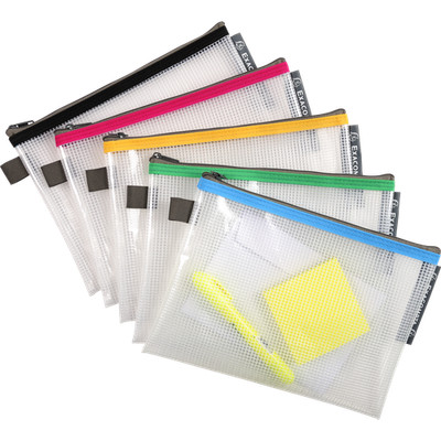 Exacompta 10x Tasche EVA + Reißverschluss, flexibel PP, DIN A5, sortiert, 34140E