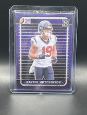 2023 Leaf Pro Set Football Xavier Hutchinson Purple Mojo 6/7 # 98, H1