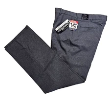 Comfort Action Pants Mens 38x34 Grey Dress Slacks All Seasons Made USA Classic