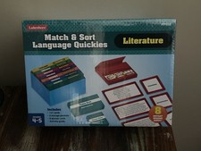 Lakeshore Match Sort Language Quickies Literature Cards Games Grades 4-5 New