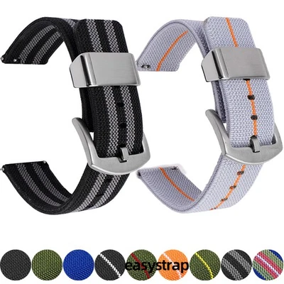 18 20 22 24mm Schnellspanner Nylon Leinwand Smart Armband Ersatz Uhrenarmband - Bild 1 von 4