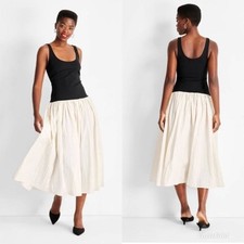 Target Future Collective Sleeveless Contrasting Knit Ankle Dress Black Cream XL