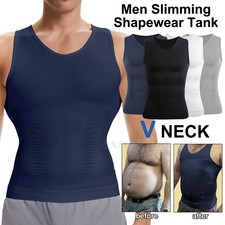 Men Body Slimming Tummy Shaper Belly Underwear shapewear Waist Girdle Vest Shirt