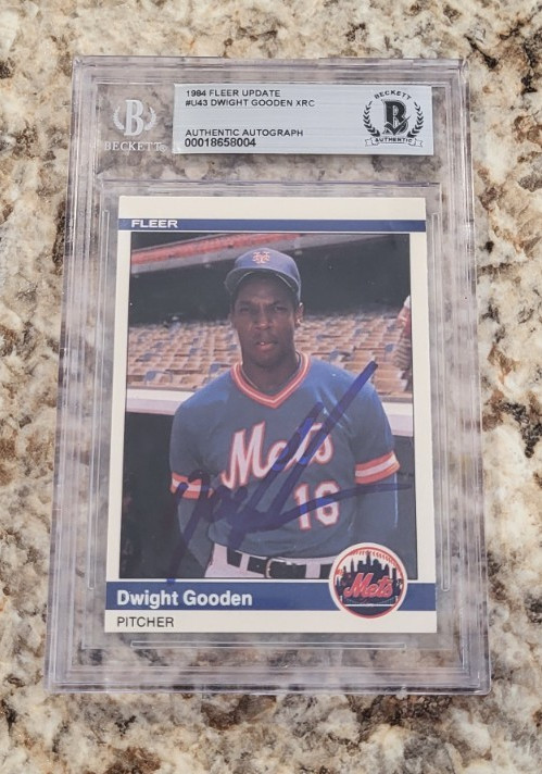 Dwight Gooden Signed 1984 Fleer Update Rookie Card #U-43 Beckett BAS