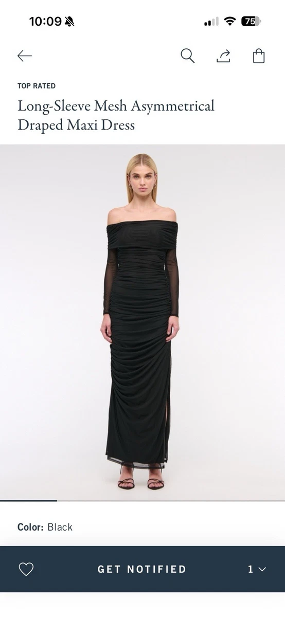 Mesh Black Maxi Dresses for Women for sale