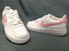 Nike Air Force 1 GS Sneakers White Medium Soft Pink Girls Size 6 NEW NO BOX