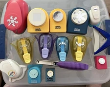 Huge Lot Scrapbooking Card Making PUNCHES Punch Bunch EK Success More