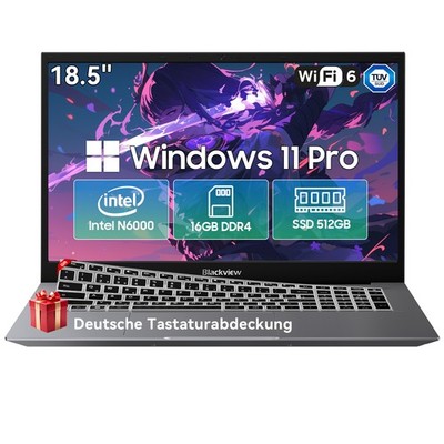 Blackview AceBook 10 18,5'' Laptop Intel N6000 16GB RAM 512GB SSD Windows 11 Pro