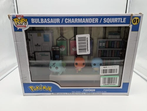Pokemon Bulbasaur Charmander Squirtle Deluxe Funko Pop! Moment #01 (Damaged)