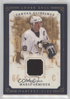 2008 Masterpieces Canvas Clippings Blue Border 4/50 Mario Lemieux #CC-ML HOF 4p5