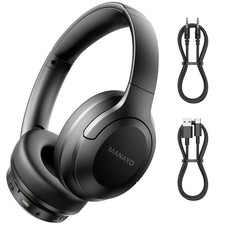 Over The Ear ANC Bluetooth Headphones, 60H Playtime Active Noise Cancelling W...